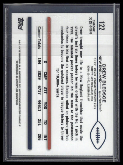 2024 Topps Chrome #122 Drew Bledsoe Pink Refractor