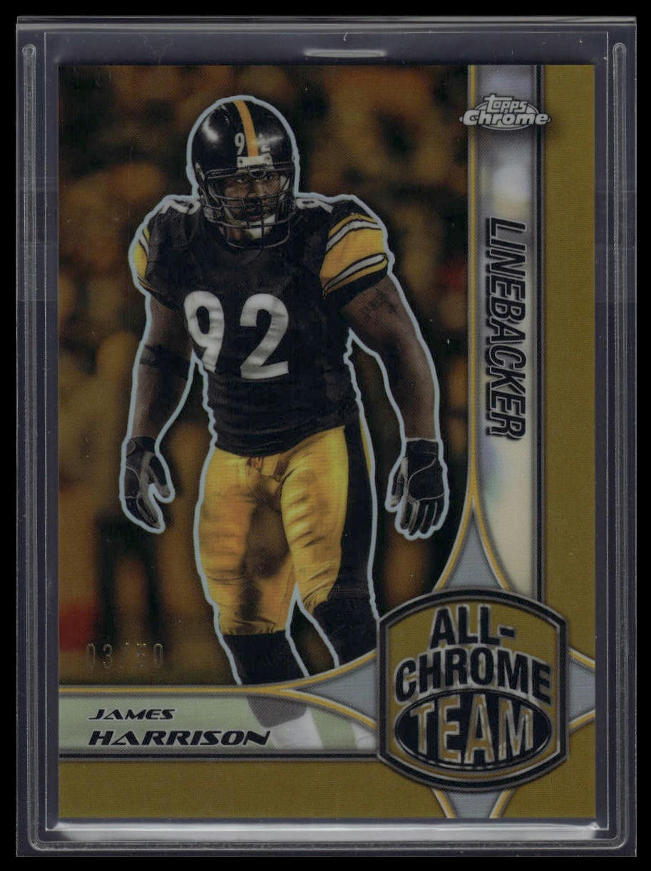 2024 Topps Chrome #ACT-18 James Harrison All-Chrome Team Gold Refractor #/50