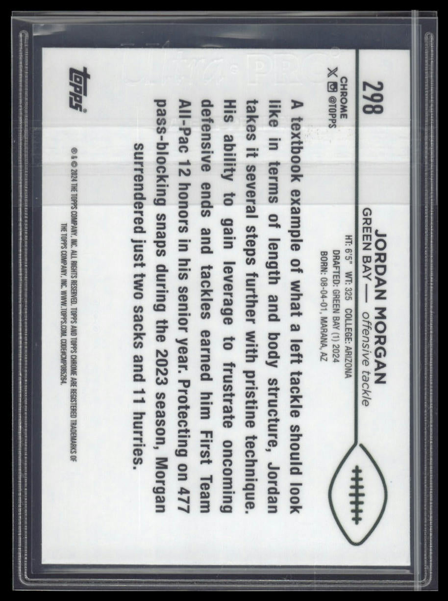 2024 Topps Chrome #298 Jordan Morgan Yellow Refractor #/75