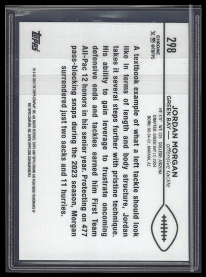 2024 Topps Chrome #298 Jordan Morgan Yellow Refractor #/75