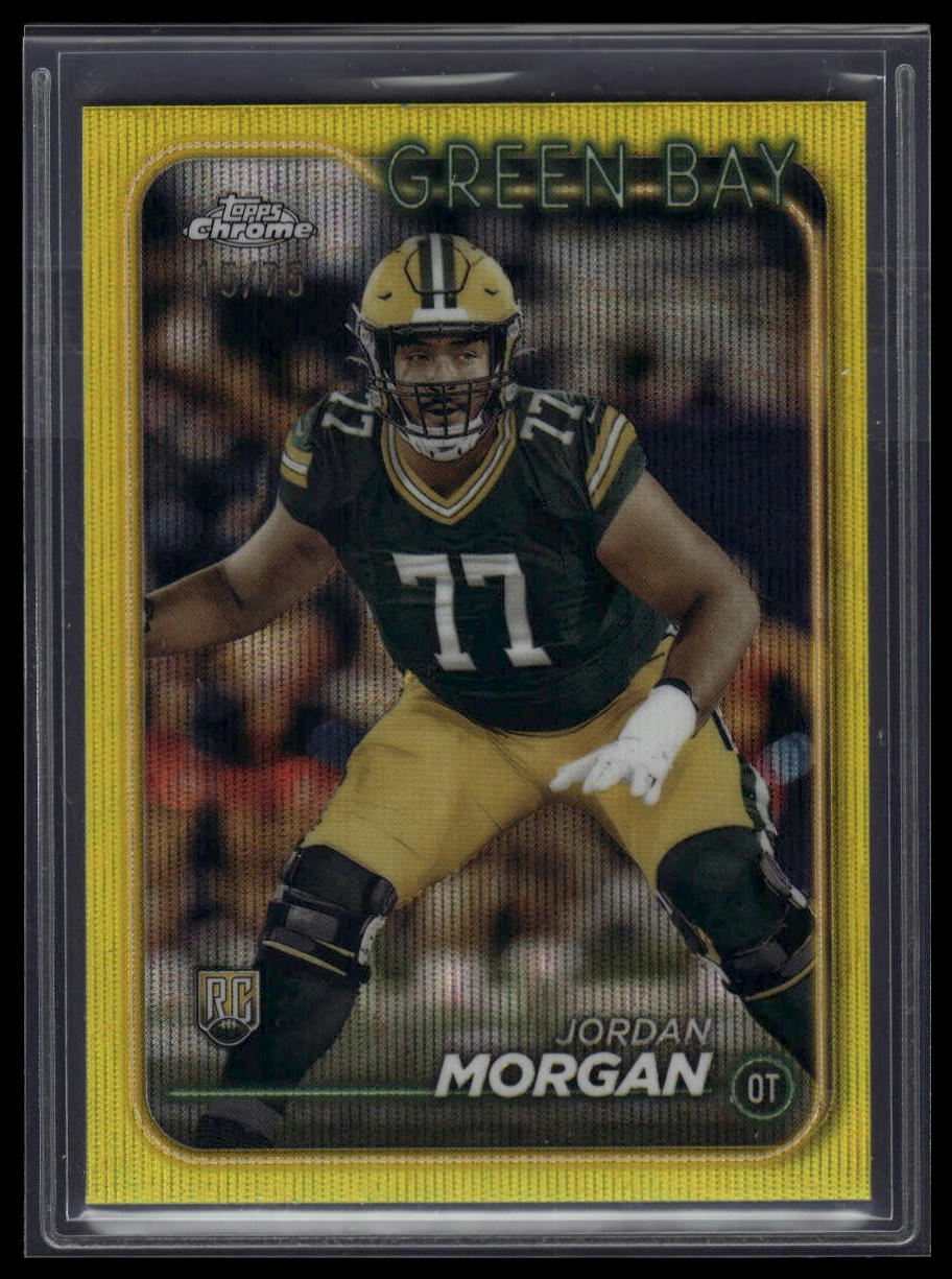 2024 Topps Chrome #298 Jordan Morgan Yellow Refractor #/75
