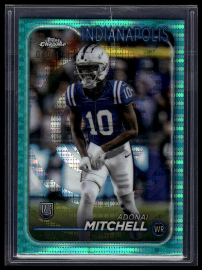 2024 Topps Chrome #210 Adonai Mitchell Aqua Refractor #/199
