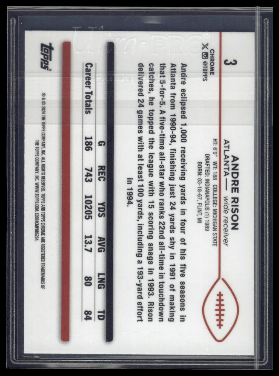 2024 Topps Chrome #3 Andre Rison Blue Refractor #/150