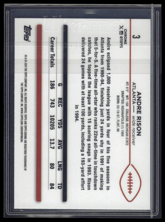 2024 Topps Chrome #3 Andre Rison Blue Refractor #/150