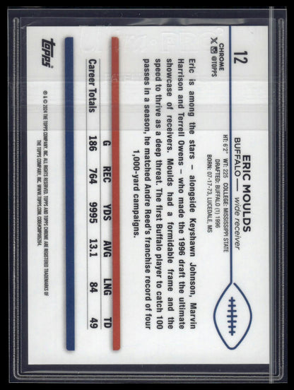 2024 Topps Chrome #12 Eric Moulds Gold Wave Refractor #/50
