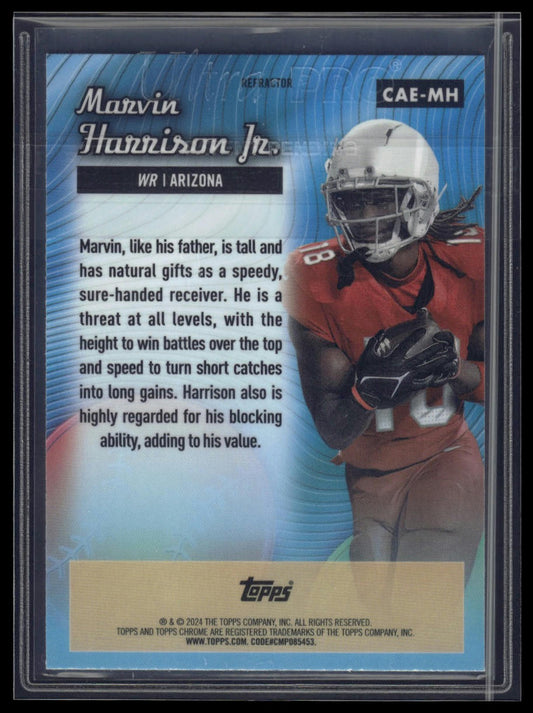 2024 Topps Chrome #CAE-MH Marvin Harrison Jr. Chrome All-Etch Refractor
