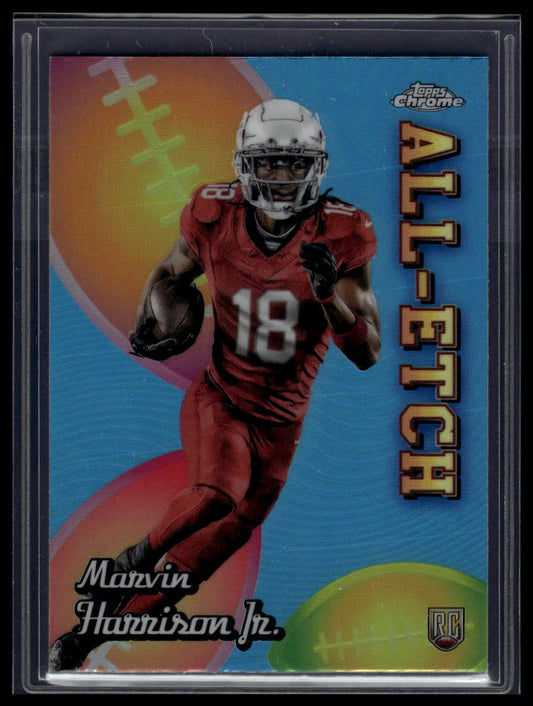 2024 Topps Chrome #CAE-MH Marvin Harrison Jr. Chrome All-Etch Refractor