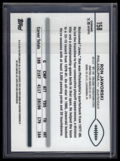 2024 Topps Chrome #158 Ron Jaworski Magenta Refractor #/399