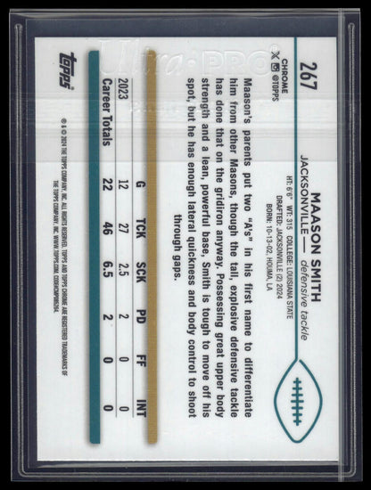 2024 Topps Chrome #267 Maason Smith Green Refractor #/99