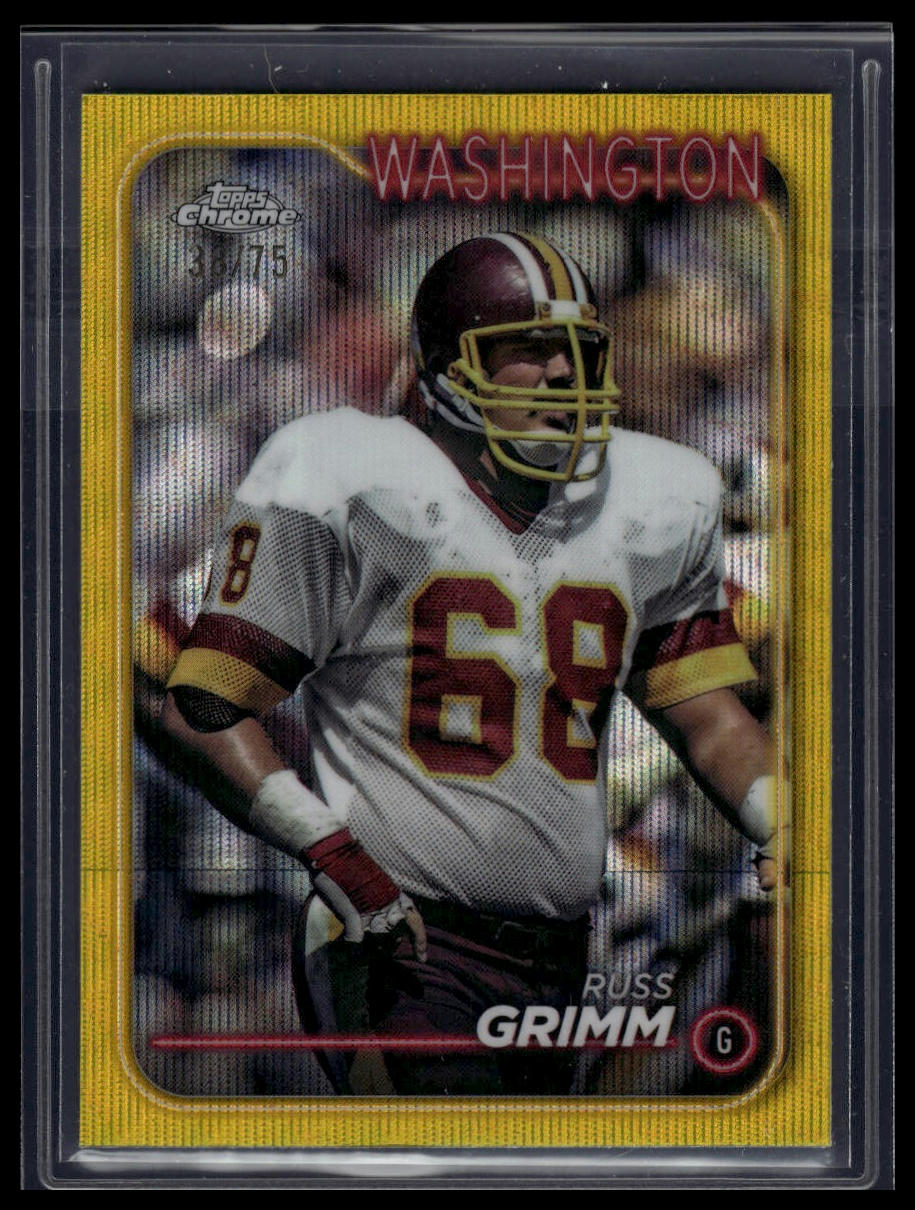 2024 Topps Chrome #197 Russ Grimm Yellow Wave Refractor #/75