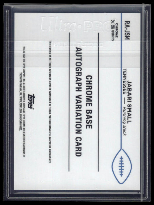 2024 Topps Chrome #RA-JSM Jabari Small Rookie Autographs Aqua Refractor #/199