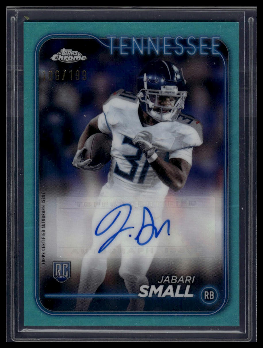2024 Topps Chrome #RA-JSM Jabari Small Rookie Autographs Aqua Refractor #/199
