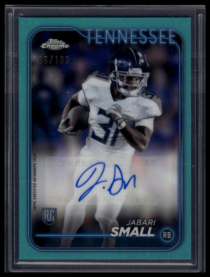 2024 Topps Chrome #RA-JSM Jabari Small Rookie Autographs Aqua Refractor #/199