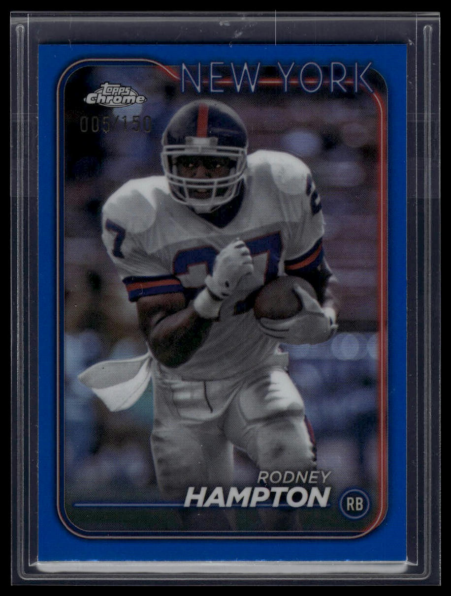 2024 Topps Chrome #144 Rodney Hampton Blue Refractor #/150