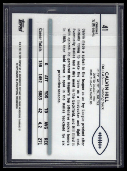 2024 Topps Chrome #41 Calvin Hill Purple Speckle Refractor #/275
