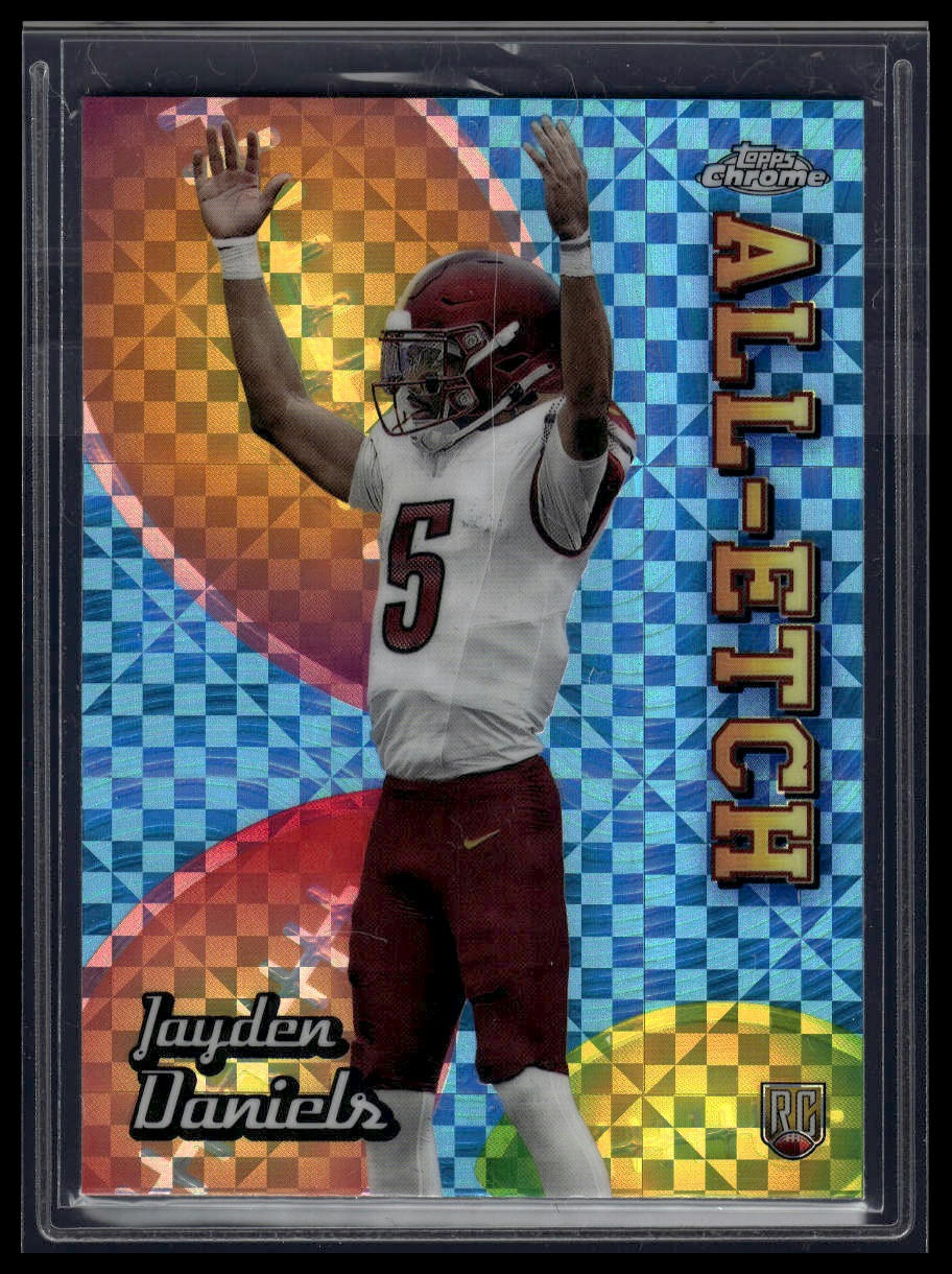 2024 Topps Chrome #CAE-JD Jayden Daniels Chrome All-Etch X-Fractor