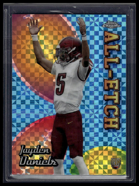2024 Topps Chrome #CAE-JD Jayden Daniels Chrome All-Etch X-Fractor