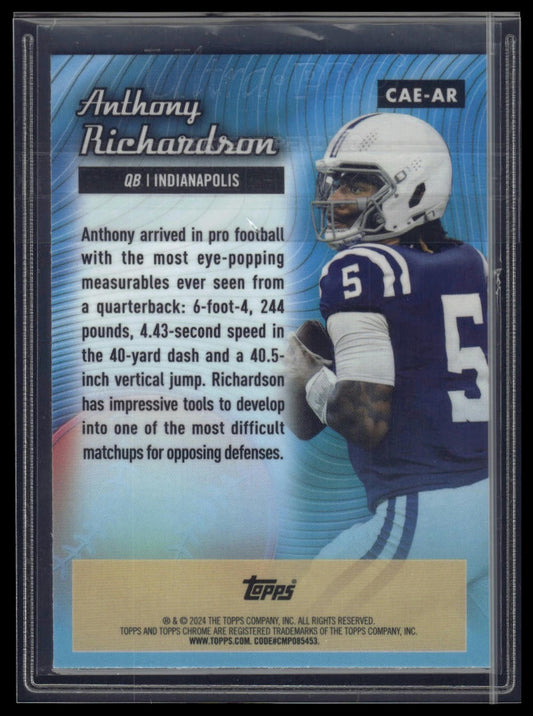 2024 Topps Chrome #CAE-AR Anthony Richardson Chrome All-Etch