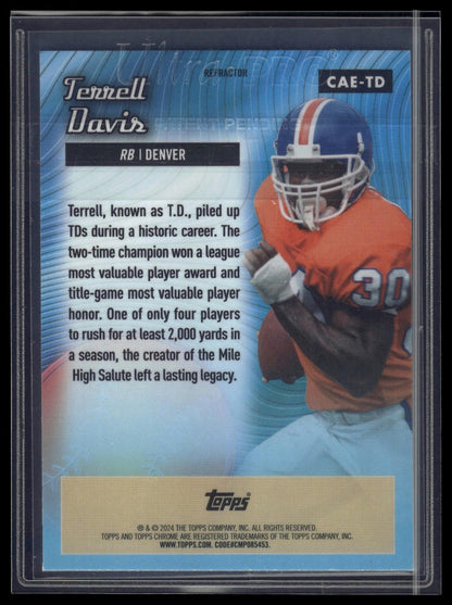2024 Topps Chrome #CAE-TD Terrell Davis Chrome All-Etch Refractor