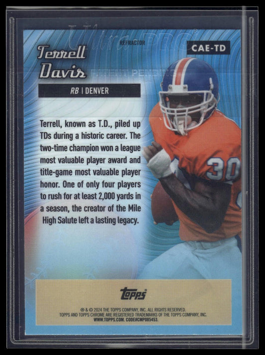 2024 Topps Chrome #CAE-TD Terrell Davis Chrome All-Etch Refractor