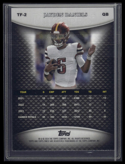 2024 Finest #TF-2 Jayden Daniels Team Finest Checkerboard Refractor