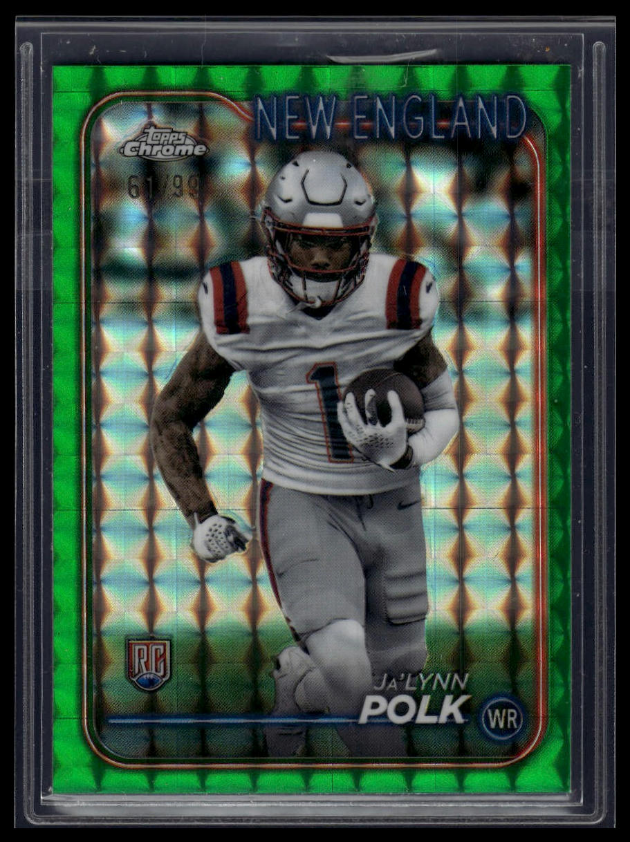 2024 Topps Chrome #220 Ja’Lynn Polk Green Geometric Refractor #/99