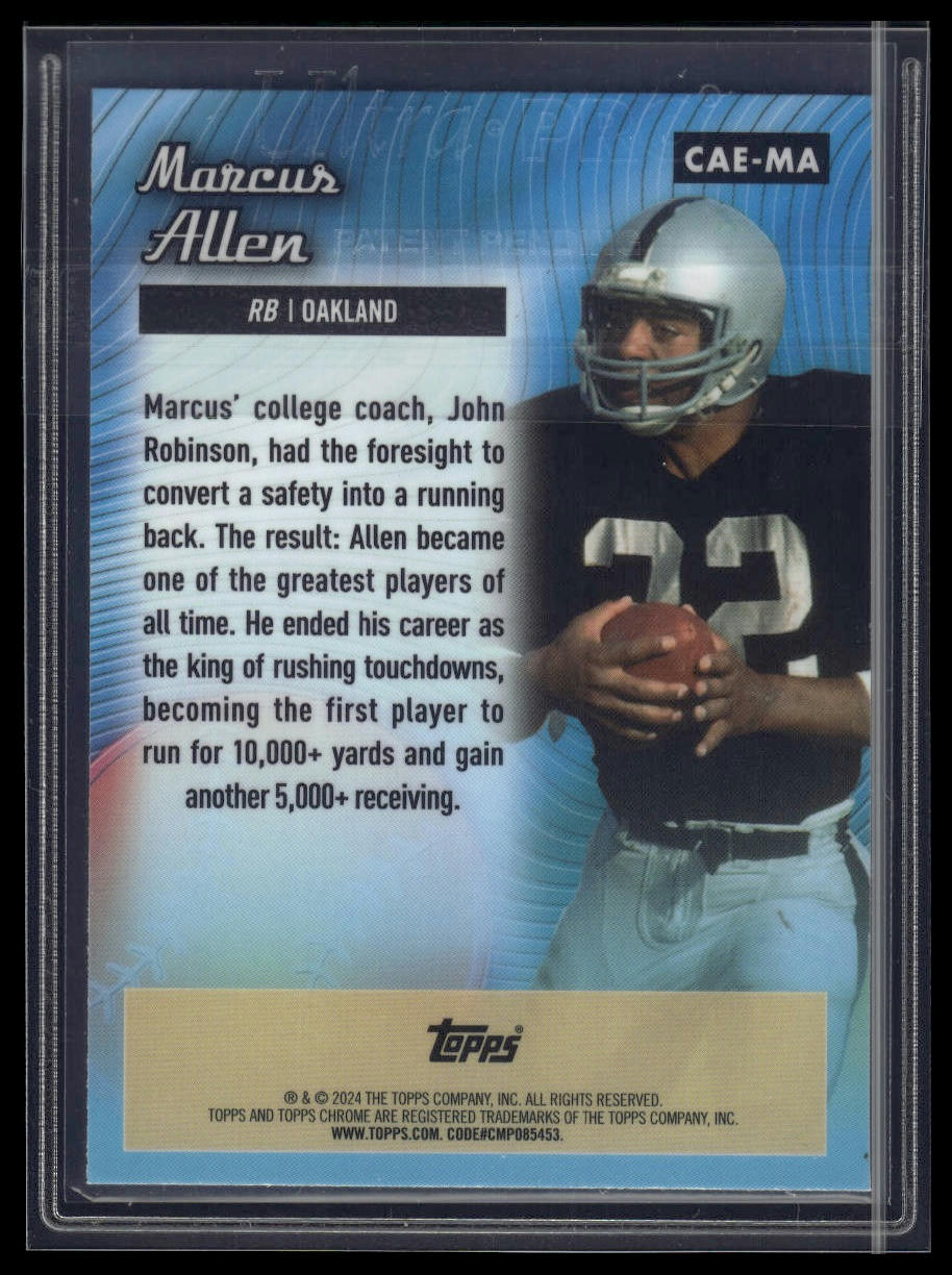 2024 Topps Chrome #CAE-MA Marcus Allen Chrome All-Etch