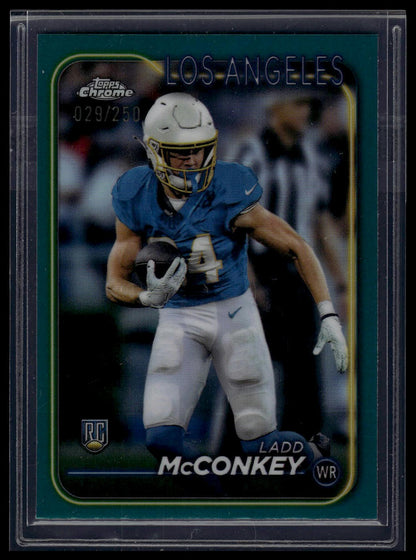 2024 Topps Chrome #212 Ladd McConkey Teal Refractor #/250