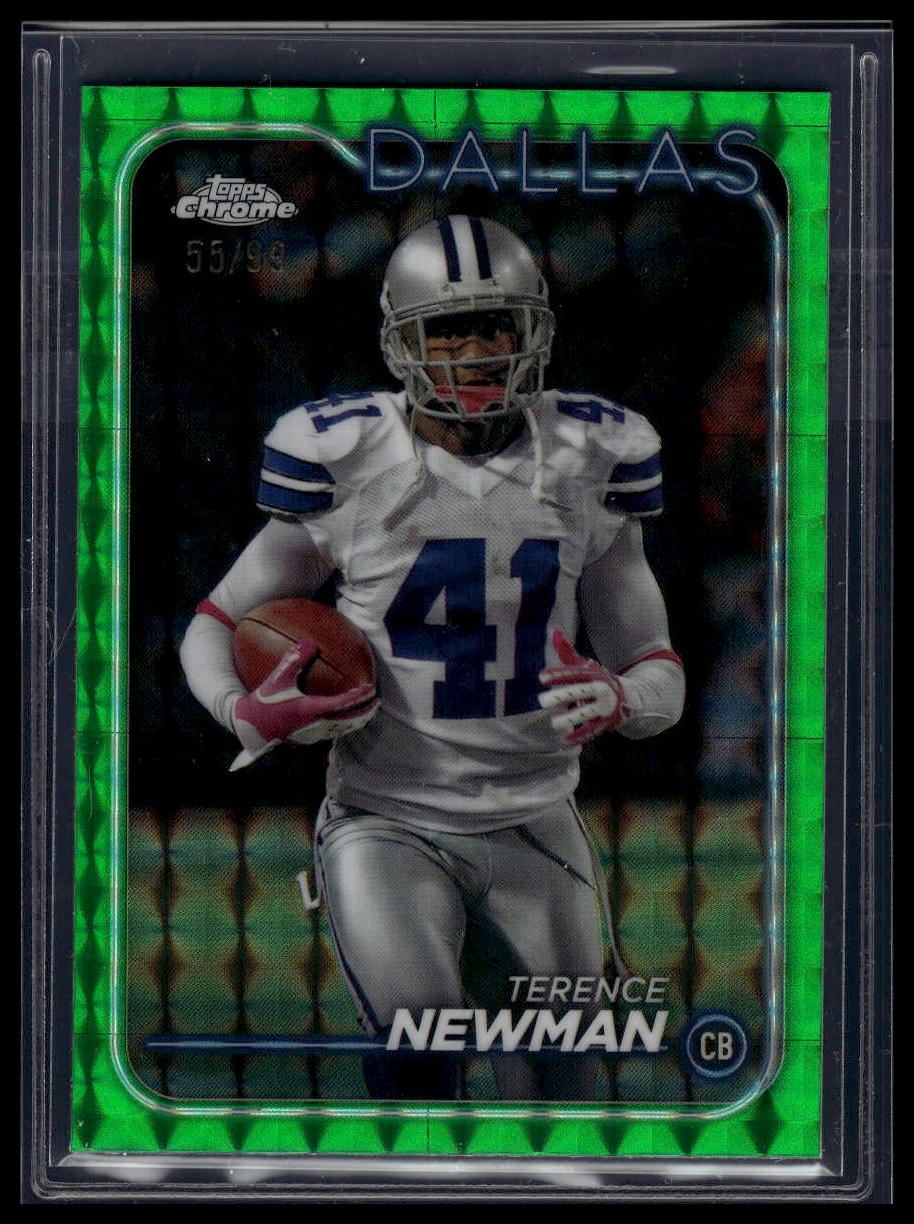 2024 Topps Chrome #53 Terence Newman Green Geometric Refractor #/99