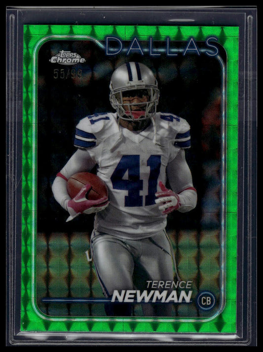 2024 Topps Chrome #53 Terence Newman Green Geometric Refractor #/99