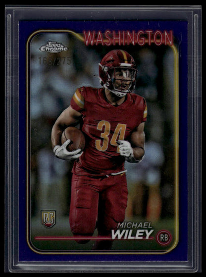 2024 Topps Chrome #300 Michael Wiley Purple Refractor #/275