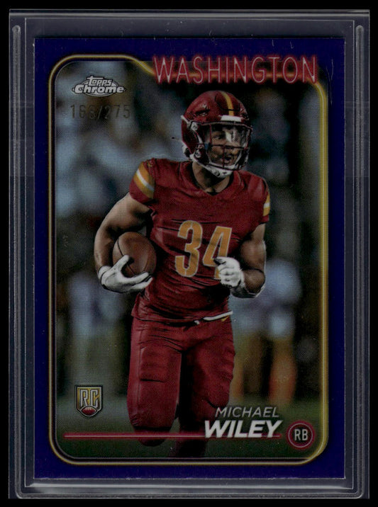 2024 Topps Chrome #300 Michael Wiley Purple Refractor #/275