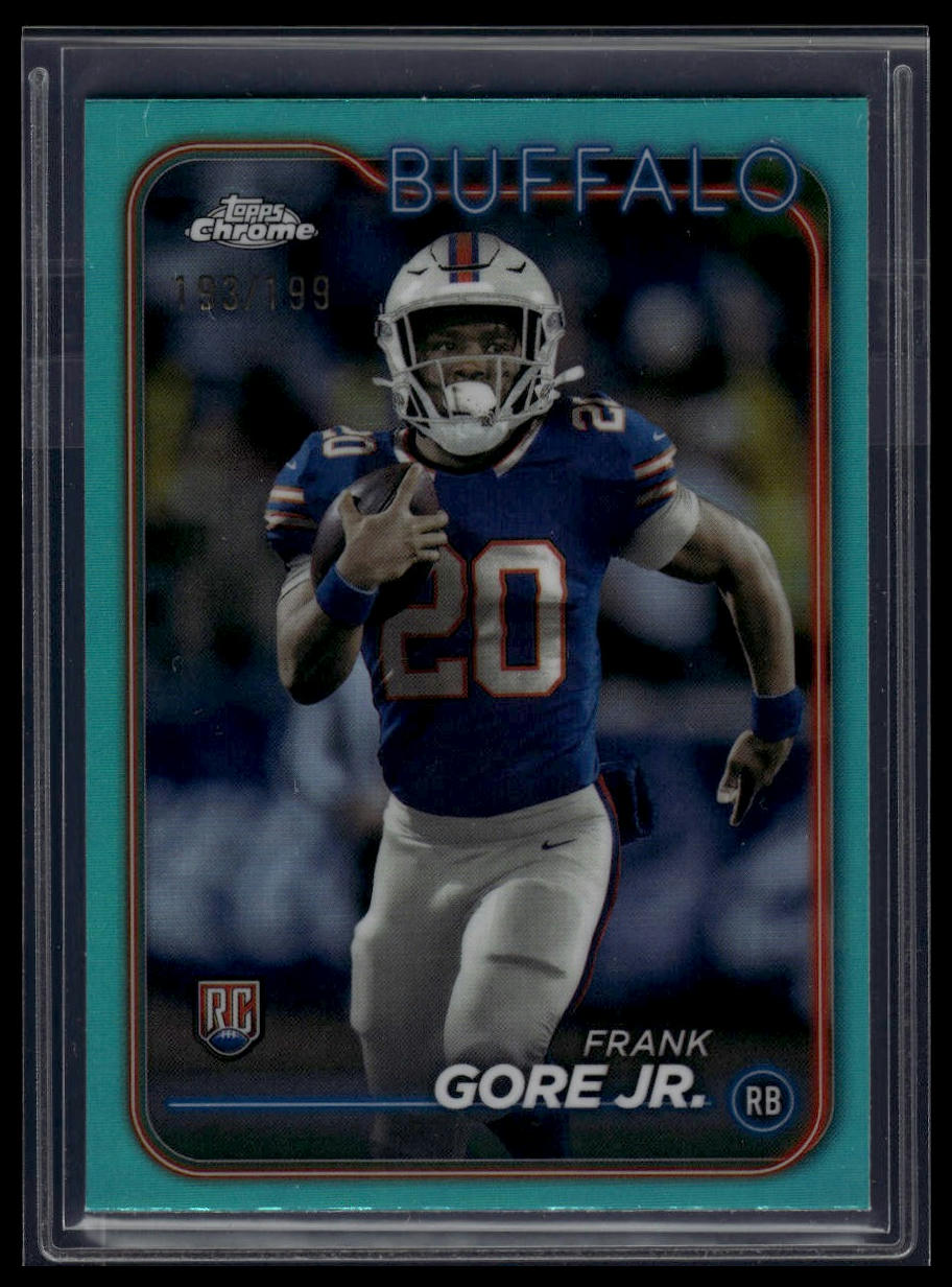 2024 Topps Chrome #260 Frank Gore Jr. Aqua Refractor #/199