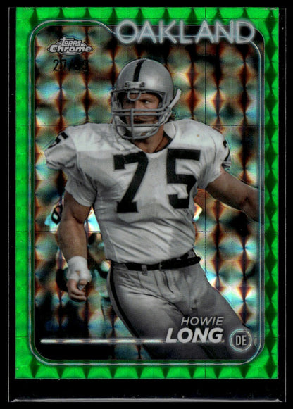 2024 Topps Chrome #153 Howie Long Green Geometric Refractor #/99