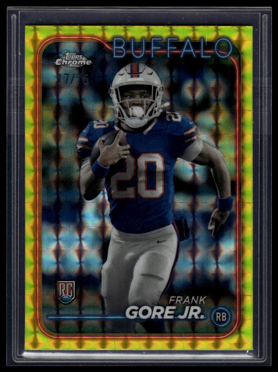 2024 Topps Chrome #260 Frank Gore Jr. Yellow Geometric Refractor #/75