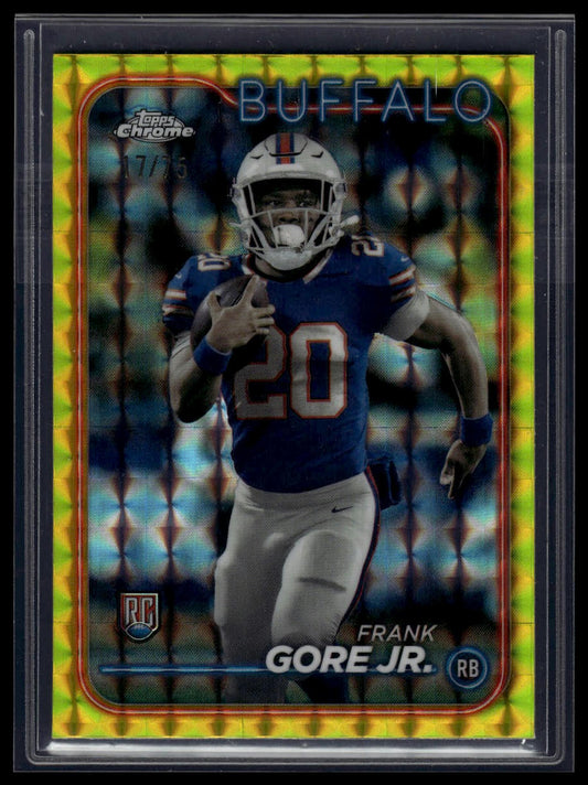 2024 Topps Chrome #260 Frank Gore Jr. Yellow Geometric Refractor #/75