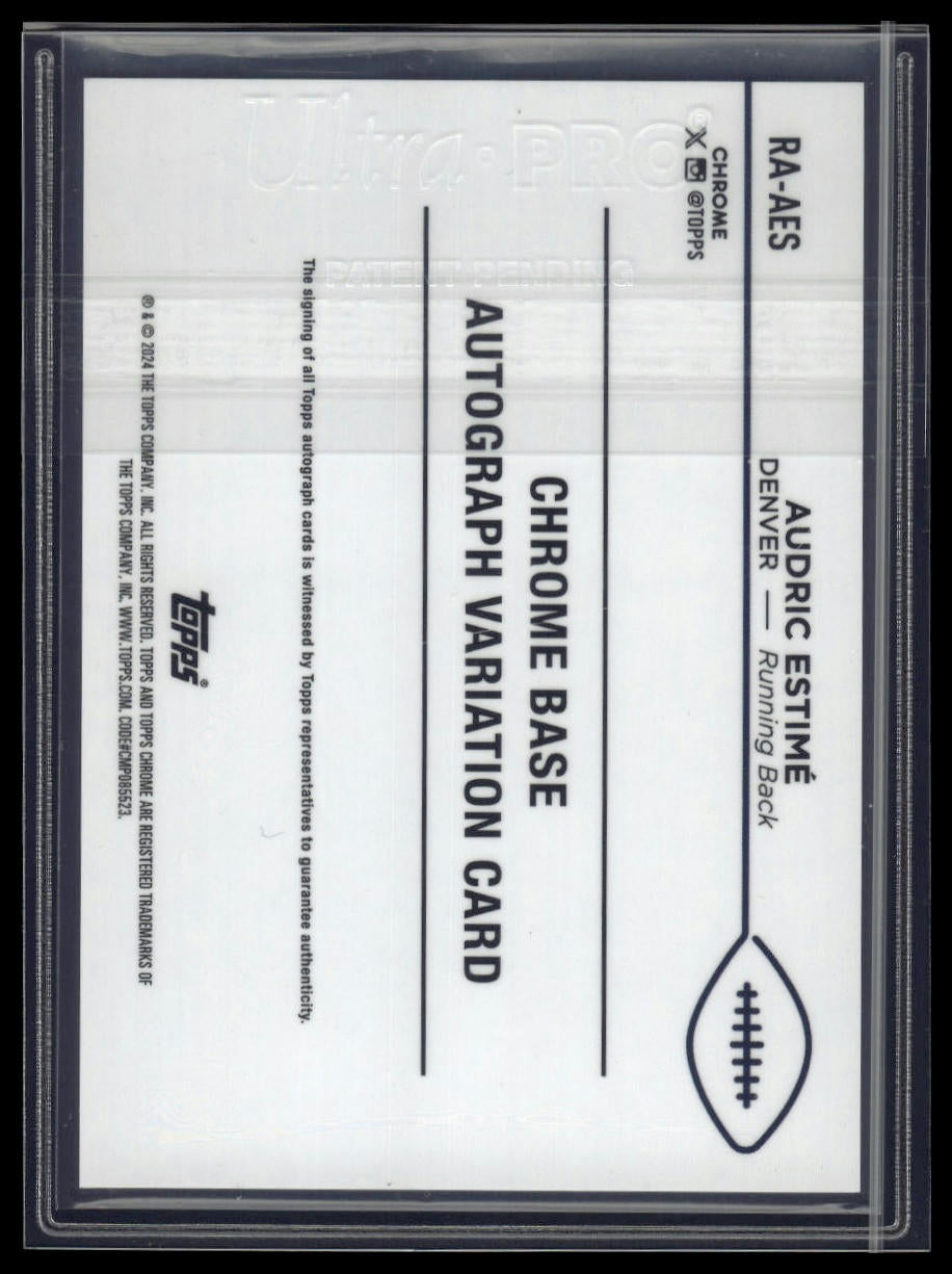 2024 Topps Chrome Audric Estimé Rookie Auto Green Geometric Refractor #/99