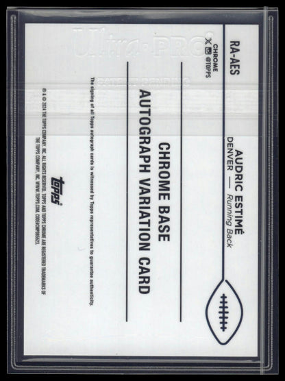2024 Topps Chrome Audric Estimé Rookie Auto Green Geometric Refractor #/99