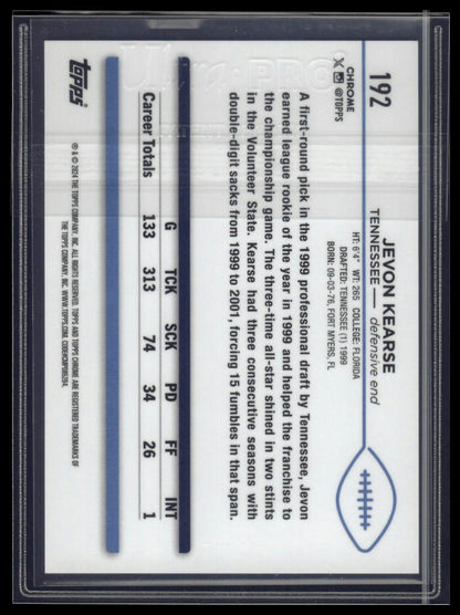 2024 Topps Chrome #192 Jevon Kearse White Geometric Refractor #/15