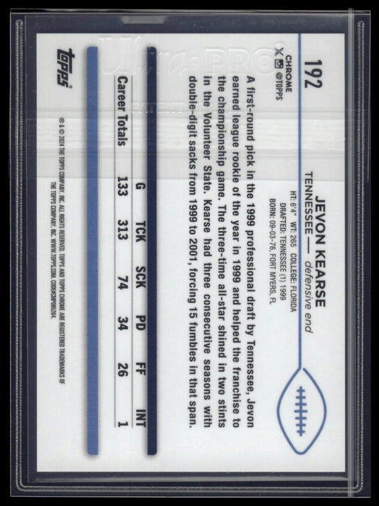 2024 Topps Chrome #192 Jevon Kearse White Geometric Refractor #/15
