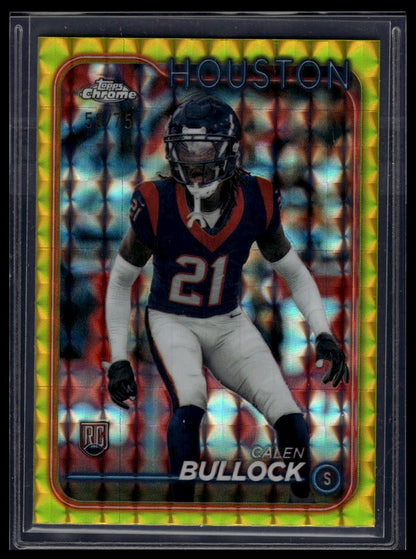 2024 Topps Chrome #293 Calen Bullock Yellow Geometric Refractor #/75