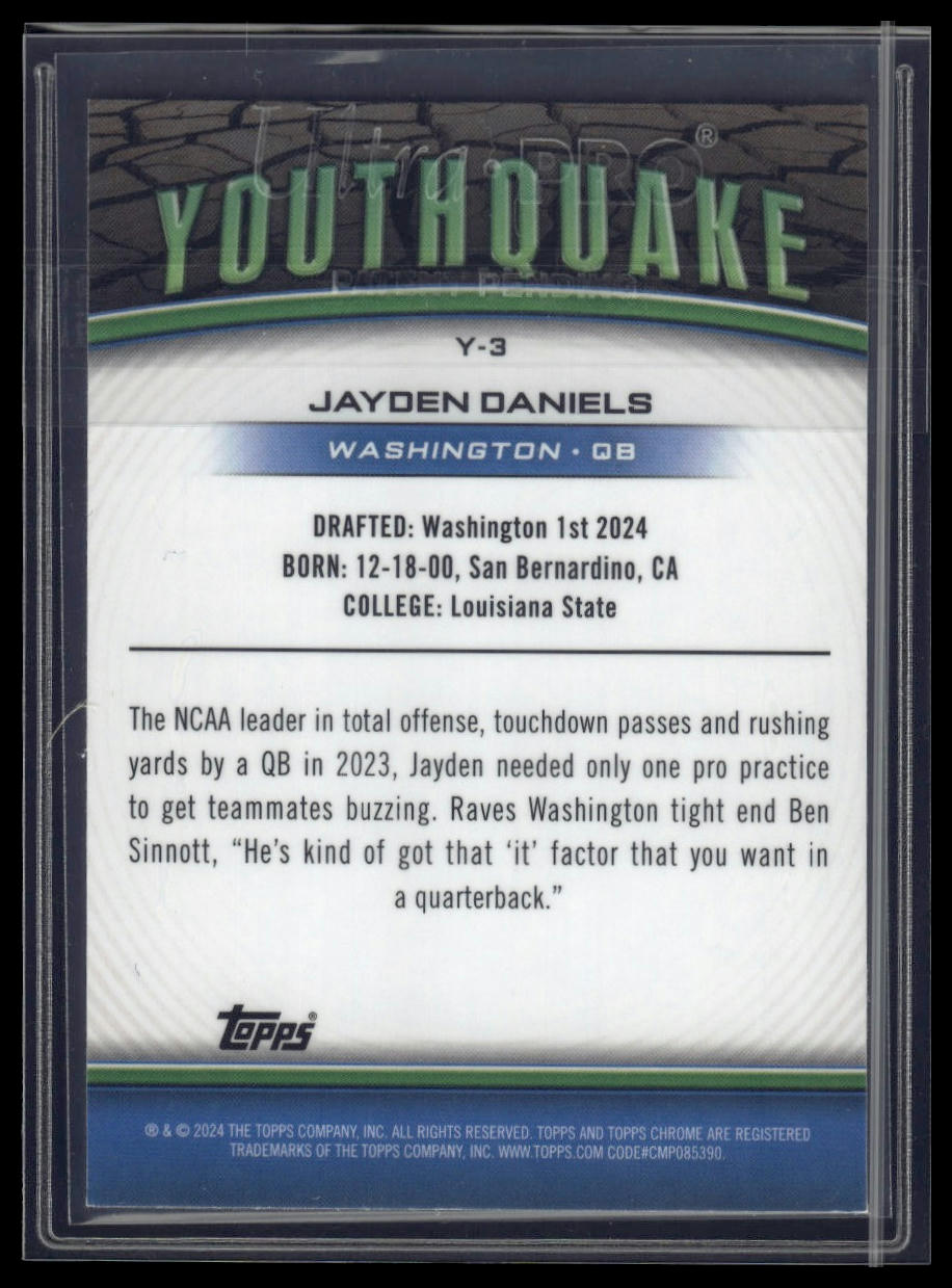 2024 Topps Chrome #Y-3 Jayden Daniels Youthquake