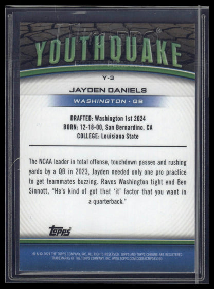 2024 Topps Chrome #Y-3 Jayden Daniels Youthquake