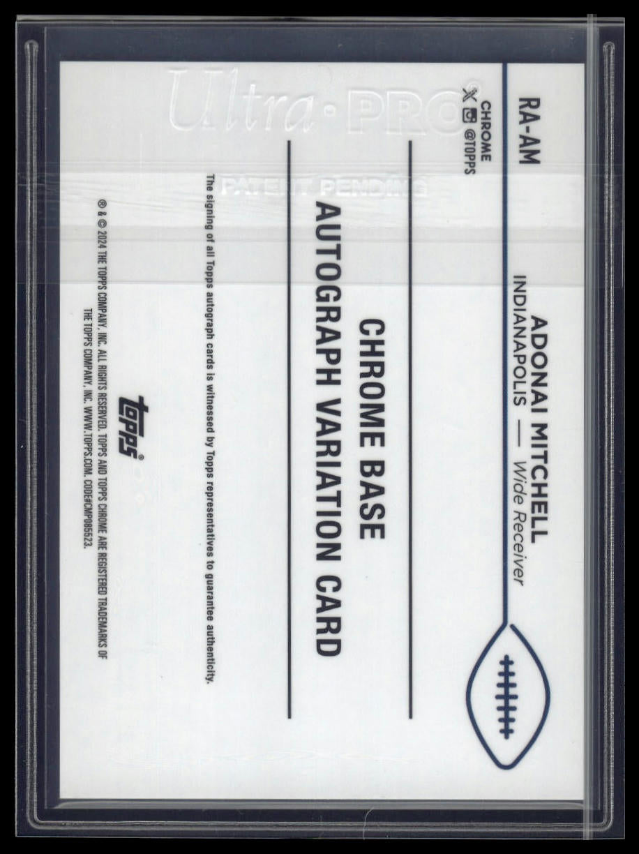 2024 Topps Chrome #RA-AM Adonai Mitchell Rookie Autographs