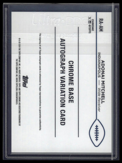 2024 Topps Chrome #RA-AM Adonai Mitchell Rookie Autographs