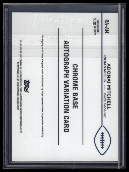 2024 Topps Chrome #RA-AM Adonai Mitchell Rookie Autographs