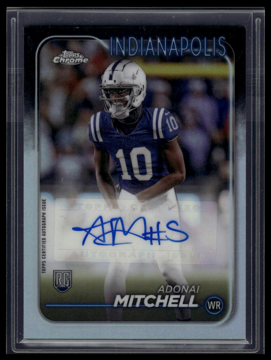 2024 Topps Chrome #RA-AM Adonai Mitchell Rookie Autographs