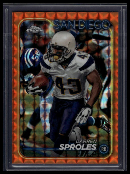 2024 Topps Chrome #174 Darren Sproles Orange Geometric Refractor #/25