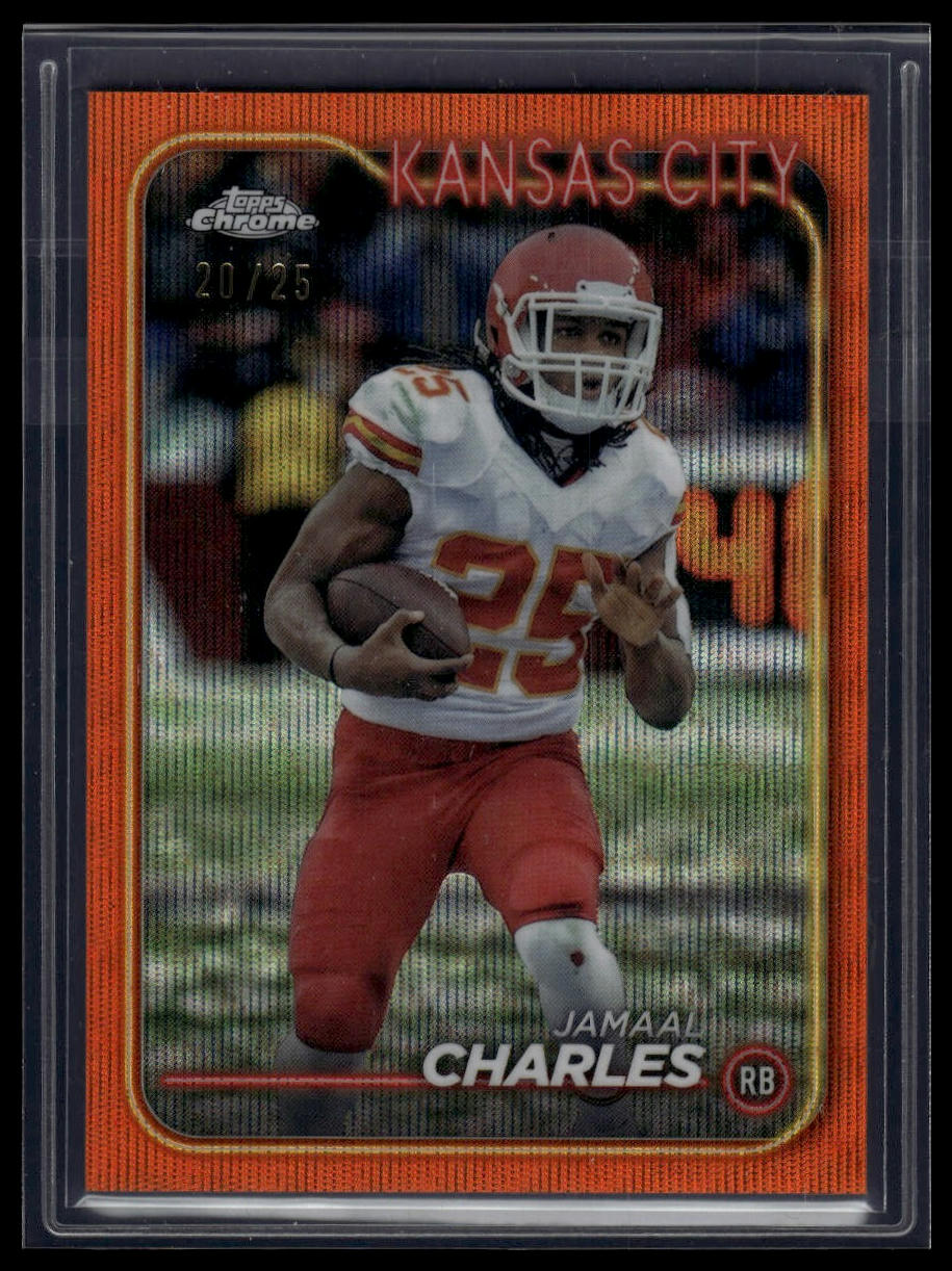 2024 Topps Chrome #95 Jamaal Charles Orange Wave Refractor #/25
