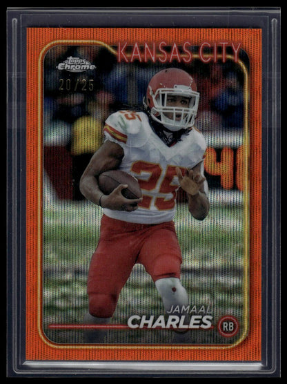 2024 Topps Chrome #95 Jamaal Charles Orange Wave Refractor #/25